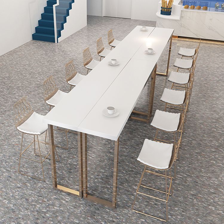 Taburetes de barra de metal glam -metal taburetes de comedor de espalda con patas de metal