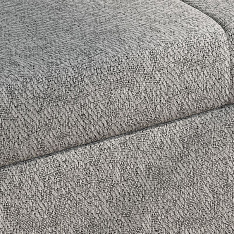 Tissu contemporain futon et matelas, canapé-lit de stockage en gris