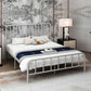 Modern Slat Bed Spindle Metal Open-Frame Bed with Custom Gold Legs