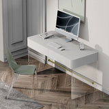 Wooden Rectangular Shape Work Table Luxury Style Writing Desk Clearhalo 'furn' 'furn_office_desk' 'Furniture' 'furniture_office_desk' 'Office Desks' 'Office Furniture' 'office_desk' 1200x1200_2d6a064d-e126-4f31-98f4-98b1b2433dde