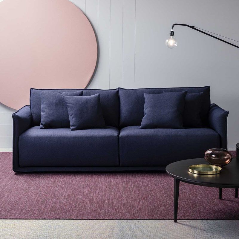 Linnen bank 36.61 "D x 29.53" H vierkante armbank voor woonkamer