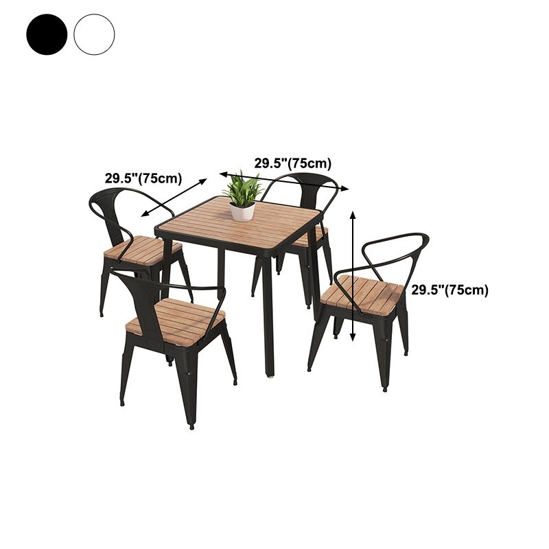 Industriële eettafel teruggewonnen hout 4 poten eettafel zonder stoel
