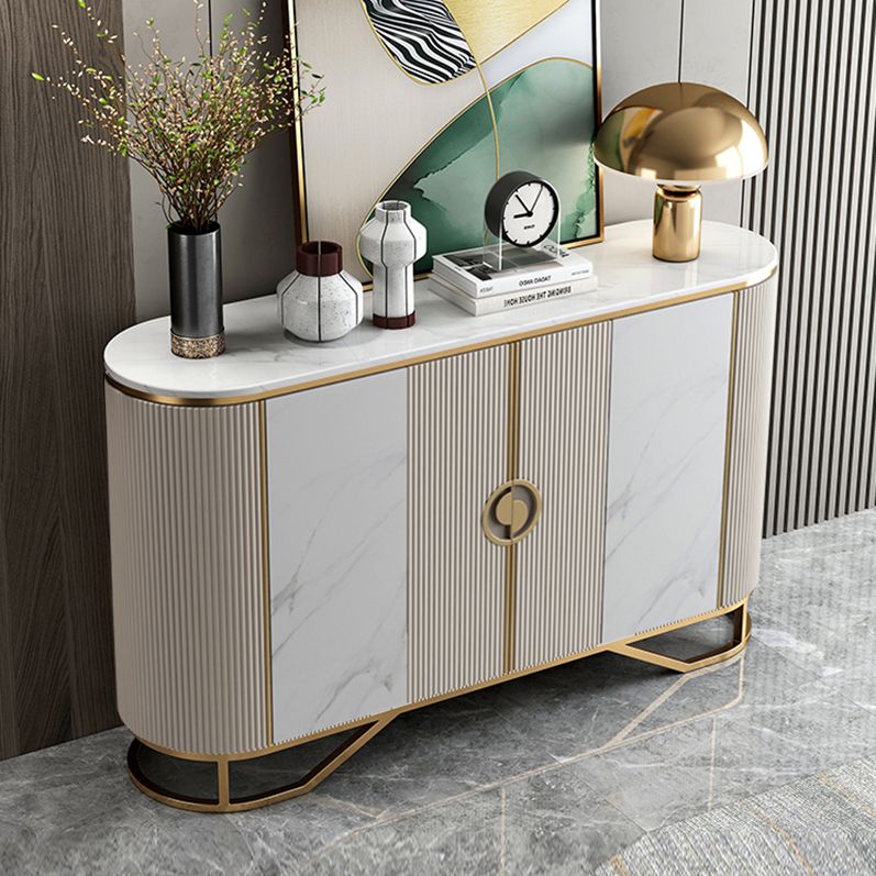 Glam Style Dining Server Stone Top 36-inch Height Buffet Server for Kitchen Clearhalo 'buffet_sideboard' 'Buffets & Sideboards' 'Furniture' 'furniture_buffet_sideboard' 'Kitchen & Dining Furniture' 1200x1200_2d6b4264-71cc-4472-ae00-d3afd2f2ac1e