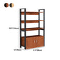 Industrial Etagere Bookshelf Steel Frame Manufactured Wood Shelf Bookshelf with Door Clearhalo 'Bookcases' 'furn' 'furn_bookcases' 'Furniture' 'furniture_bookcases' 'kitchen' 'kitchen_bookcases' 'Living Room Furniture' 'Office Furniture' 1200x1200_2d6d94bb-98d2-434d-bc5e-f8a4e5bd1ba8