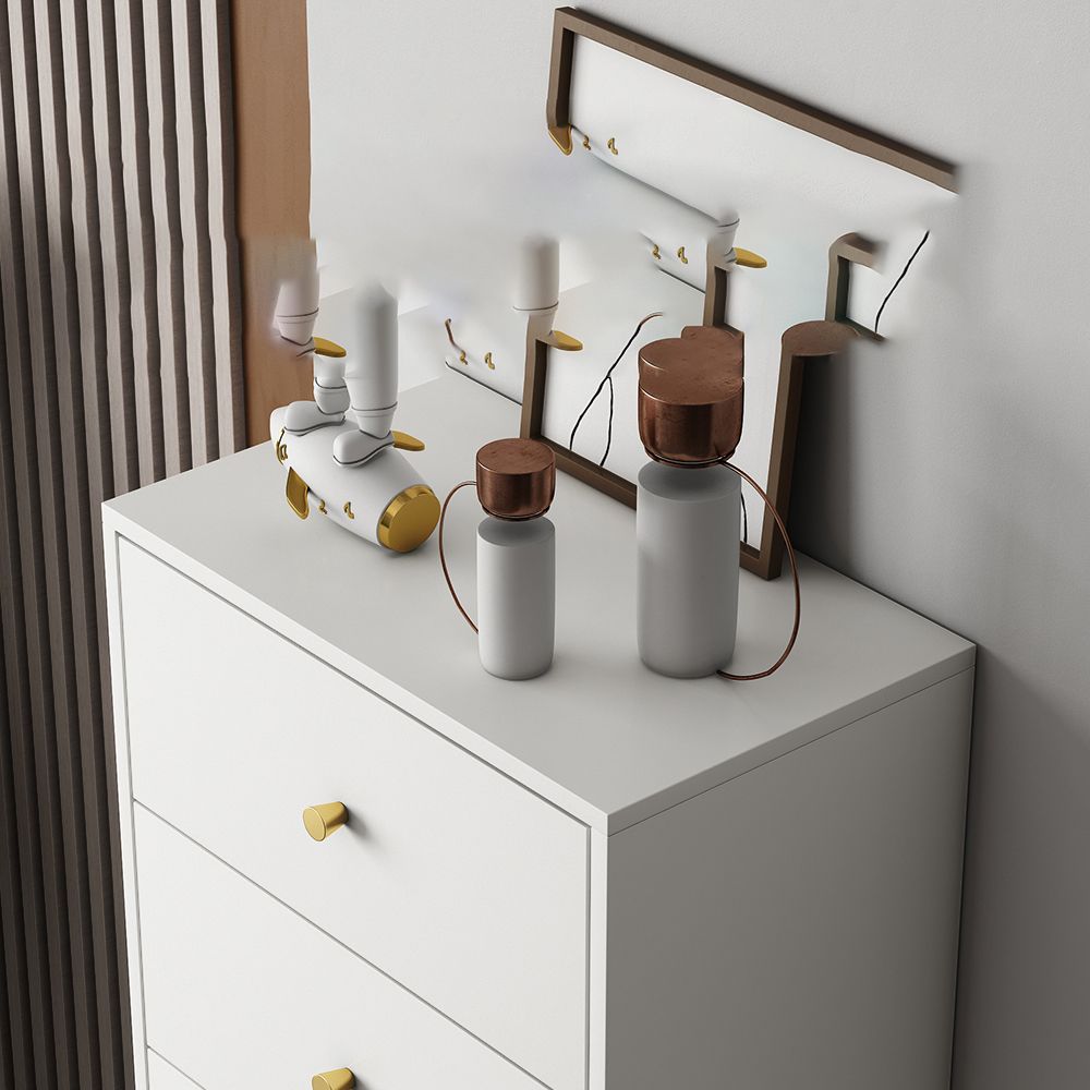 Vertical Glam Storage Chest Wooden Soft-Close Drawers Dresser with Metal Feet Clearhalo 'Bedroom Furniture' 'Dressers & Chests' 'dressers_chests' 'furn' 'furn_dressers_chests' 'Furniture' 1200x1200_2d6e23dc-3823-4a78-a437-c7b26d8f65e5