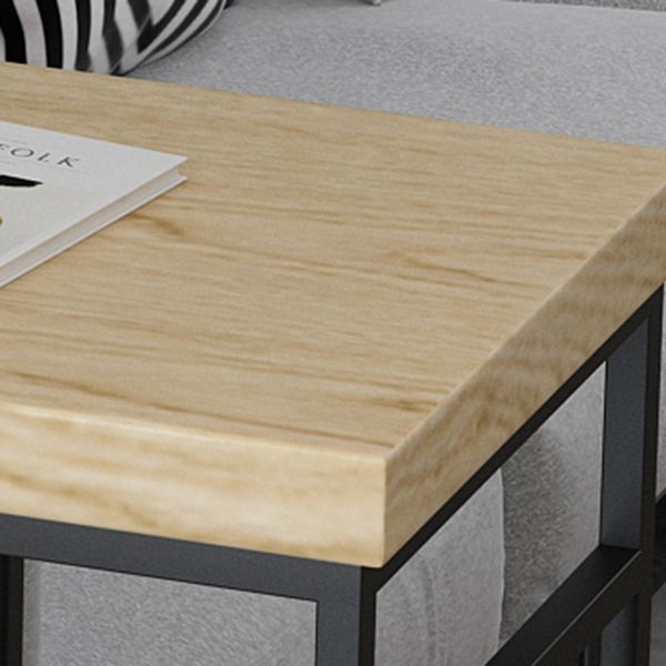 Tavolo da bar rettangolo superiore in legno di pino tavolo da pub industriale con doppio piedistallo