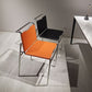 Faux Leather Dining Chairs Industrial Side Chair with Metal Legs