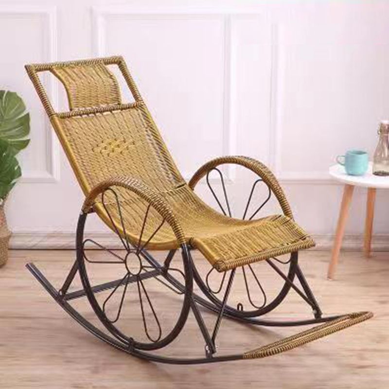 Mid Century Modern Style Rocking Chair Indoor Rattan Rocking Chair Clearhalo 'Chairs & Seating' 'furn' 'furn_rocking_chairs' 'Furniture' 'Living Room Furniture' 'Rocking Chairs' 'rocking_chairs' 1200x1200_2d70dfbf-8d98-4b2e-9fb0-14d1ef16a102