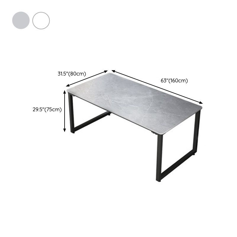 Bureau de bureau en pierre moderne 29,53 "haut de traîne de traîneau d'écriture pour le bureau