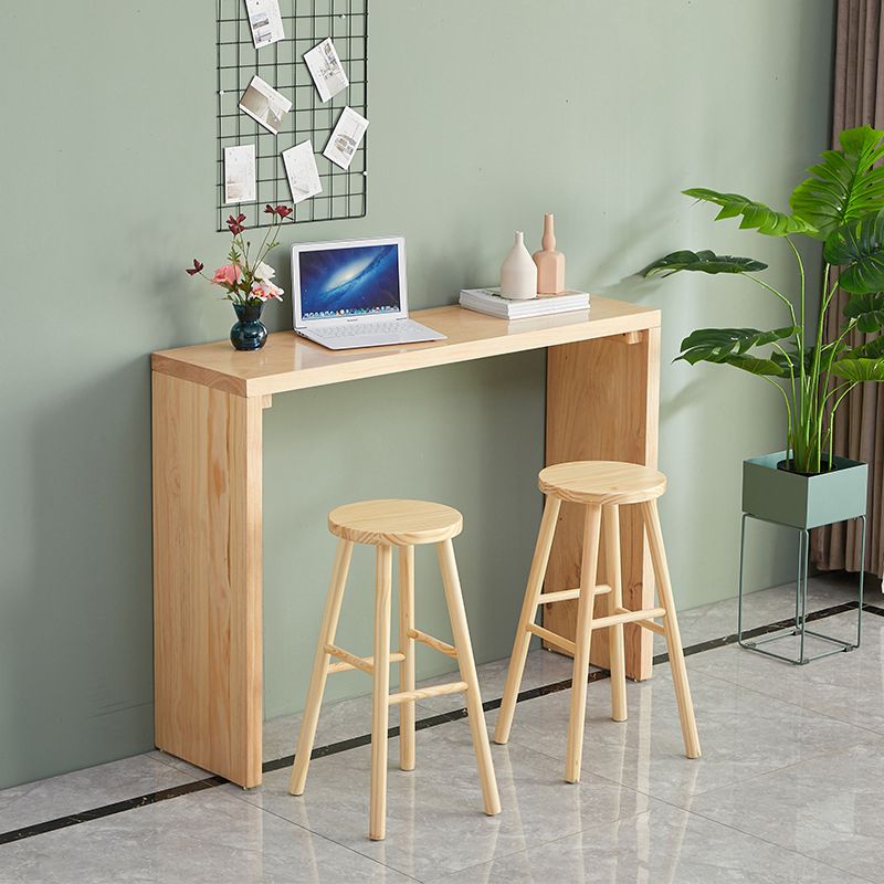 Table de bar en bois moderne, plateau en bois massif, Table de bistro, pour salon