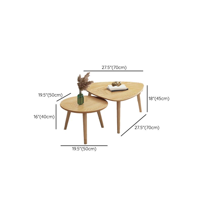 Contemporary Coffee Table Wooden 3 Legs Coffee Cocktail Table Clearhalo 'Coffee & Accent Tables' 'Coffee Tables' 'coffee_tables' 'furn' 'furn_coffee_tables' 'Furniture' 'Living Room Furniture' 1200x1200_2d743190-a13d-43ec-98ff-c5d88f684137