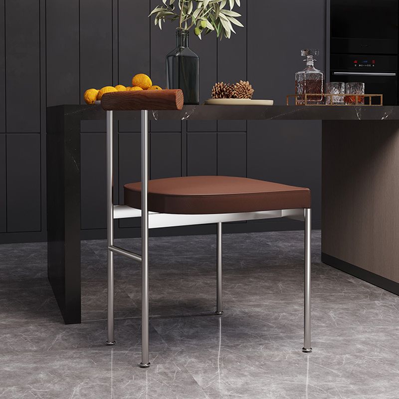 Contemporary Style Metal Chairs Set Kitchen Open Back Dining Side Chair for Home Use Clearhalo ' kitchen&dining_furn' 'Dining Chairs' 'Dining Tables & Seating' 'dining_chair' 'furn' 'furn_dining_chair' 'Furniture' 'furniture_dining_chair' 'Kitchen & Dining Furniture' 'kitchen' 1200x1200_2d748a1c-dc49-4e4c-be42-cab79752e9e2