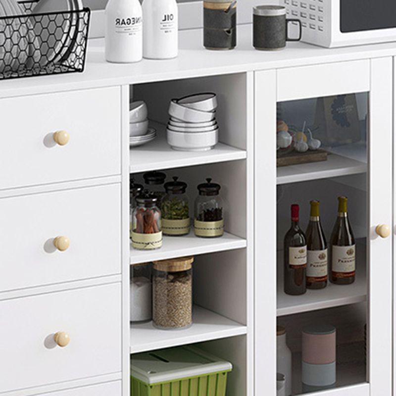 Porta di vetro Sideboard contemporanea ingegnerizzato in legno per la cucina