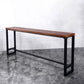 Solid Wood Top Bar Dining Table Industrial Bar Dining Table with Black Base Clearhalo 'Bar Furniture' 'Bar Tables' 'bar_tables' 'furn' 'furn_bar_tables' 'Furniture' 'Kitchen & Dining Furniture' 1200x1200_2d76c486-c22c-4404-b2c0-13449824c95c