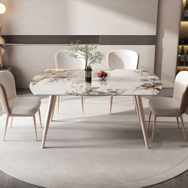 Extendable Dining Table Sintered Stone Dinner Table for Dining Room