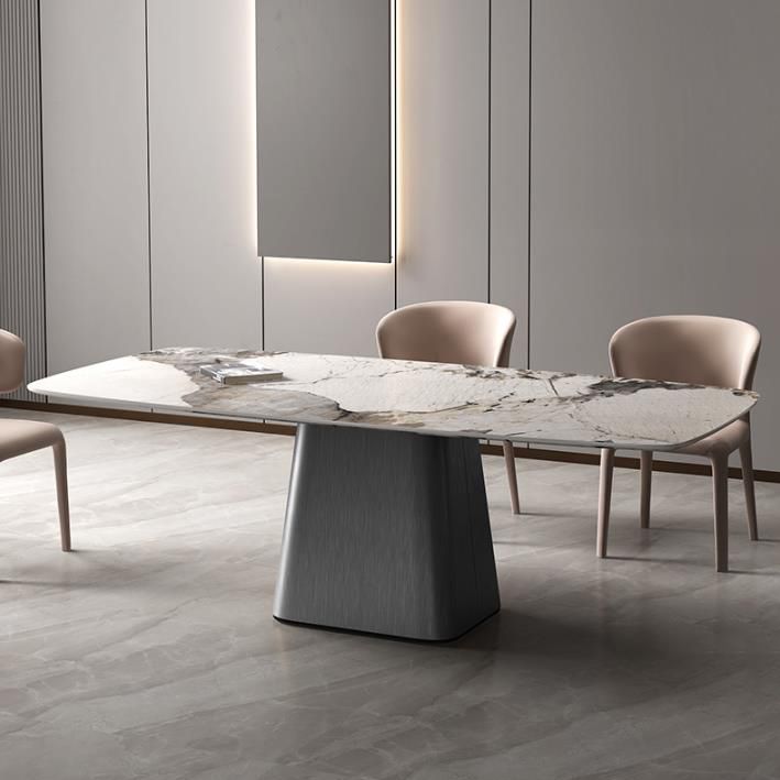 Modern Style Sintered Stone Dining Set Rectangle 1/2/4/7 Pieces Dining Set Clearhalo 'Dining Room Sets' 'Dining Tables & Seating' 'dining_room_set' 'furn' 'furn_dining_room_set' 'Furniture' 'Kitchen & Dining Furniture' 1200x1200_2d797b20-e74d-4c12-9a15-464263ac1442