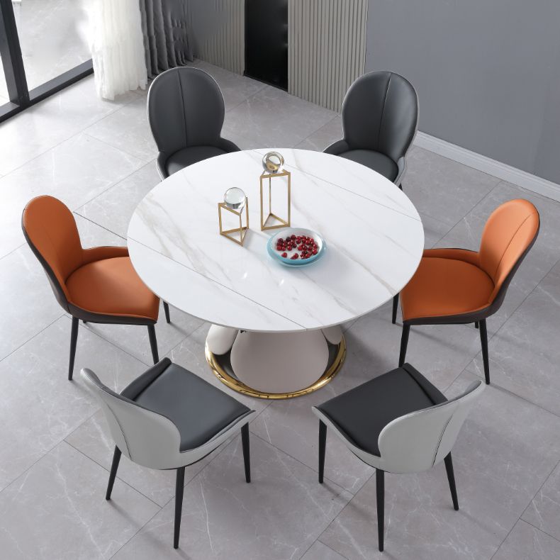 Extendable Modern Kitchen Dining Furniture Set with Sintered Stone Table Dining Room Table Set Clearhalo 'Dining Room Sets' 'Dining Tables & Seating' 'dining_room_set' 'furn' 'furn_dining_room_set' 'Furniture' 'furniture_dining_room_set' 'Kitchen & Dining Furniture' 'kitchen&dining_furn' 'kitchen' 1200x1200_2d799fde-49aa-4c7c-a6cf-97483d83700e
