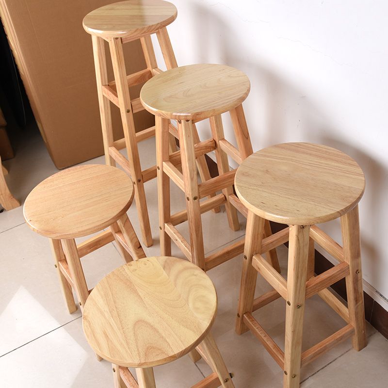 Light Wood Finish Counter & Bar Stools Modern Indoor Stools with 4 Legs Clearhalo 'Bar Furniture' 'Bar Stools' 'bar_stools' 'furn' 'furn_bar_stools' 'Furniture' 'Kitchen & Dining Furniture' 1200x1200_2d7a0095-dc9d-488f-a615-d1532e83d13c