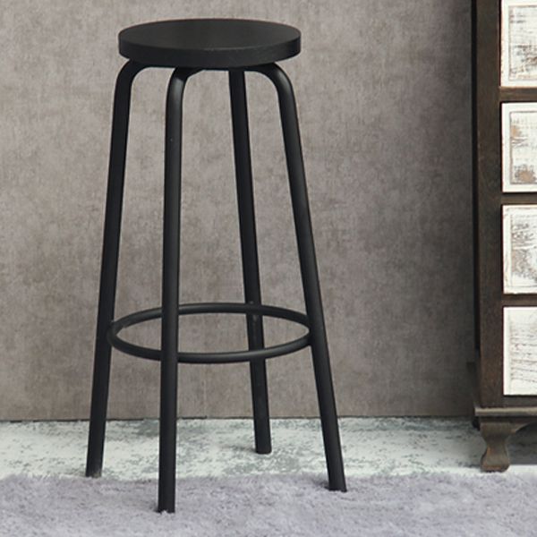 Industrial Armless Backless Counter Stool Iron Cafe Bar Stool with Seat and Pedal Clearhalo 'Bar Furniture' 'Bar Stools' 'bar_stools' 'furn' 'furn_bar_stools' 'Furniture' 'furniture_bar_stools' 'Kitchen & Dining Furniture' 1200x1200_2d7aa9e6-0742-4f45-87f8-339397dee9f4