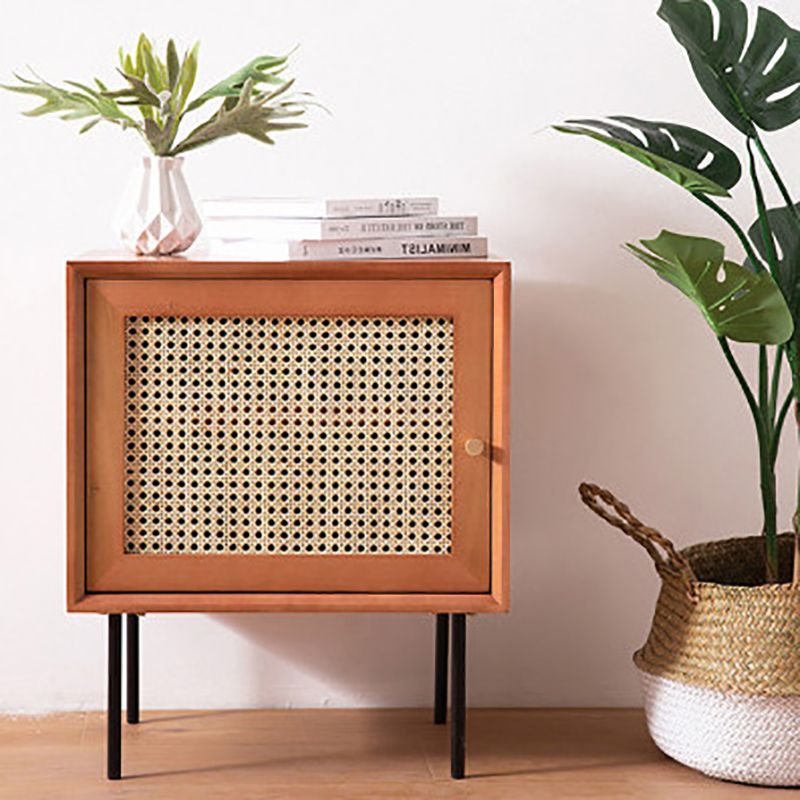 Mesa de acento de madera contemporánea Noche 23.6 "Cama de altura Nightsand