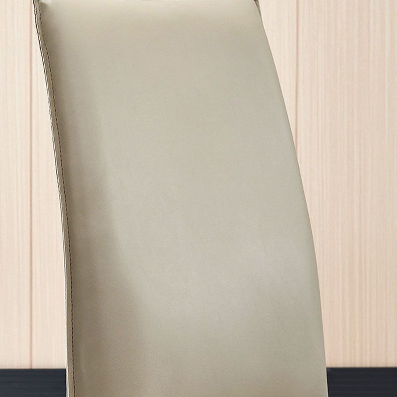 Chaise de salle à manger de cuisine en métal contemporain chaise latéral en faux cuir