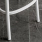 Nordic Backrest Counter Stool with Metal Base Plastic Armless Bar Chair