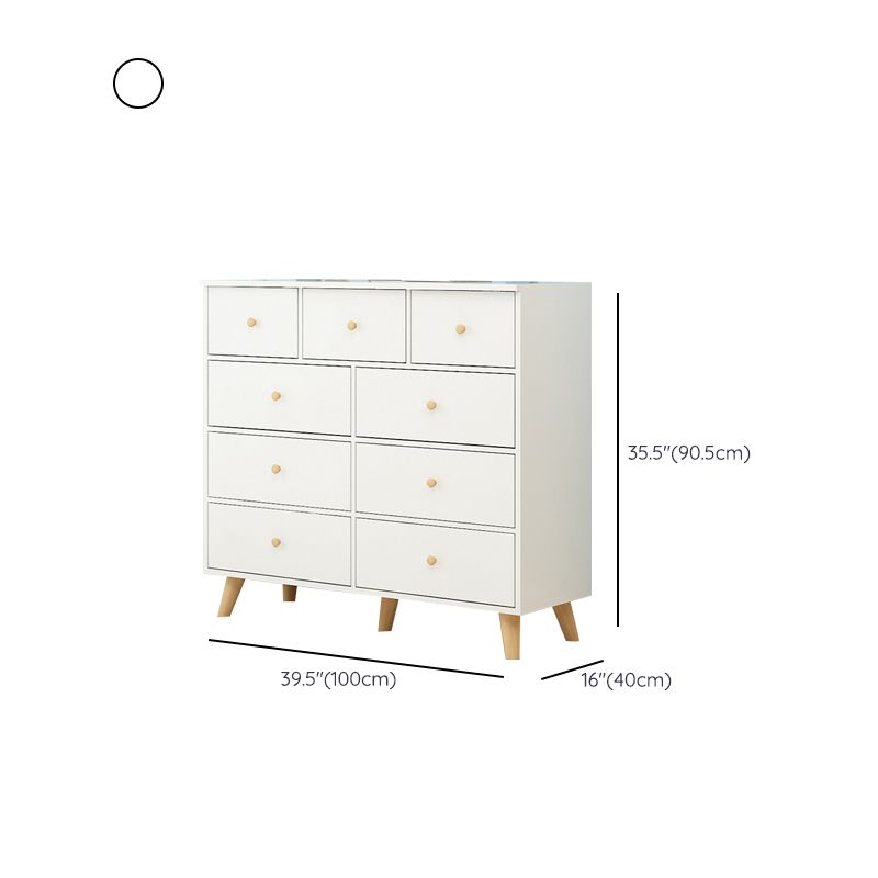 Commode de rangement contemporaine en bois avec 4/5/9 tiroirs