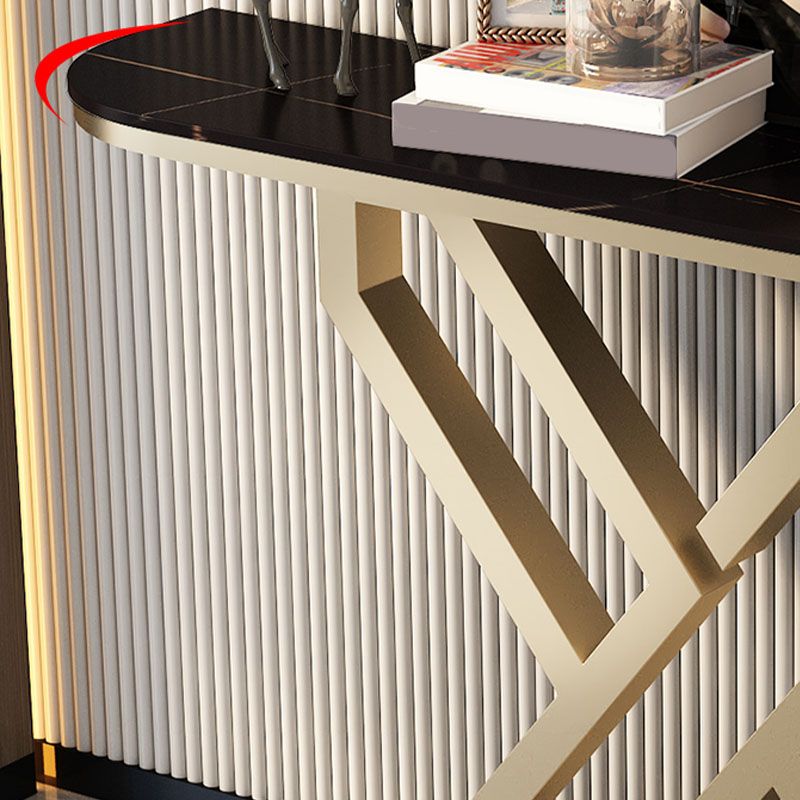 Tavolo di accento in metallo glam tavolo da divano di divano in pietra mezzano per la sala