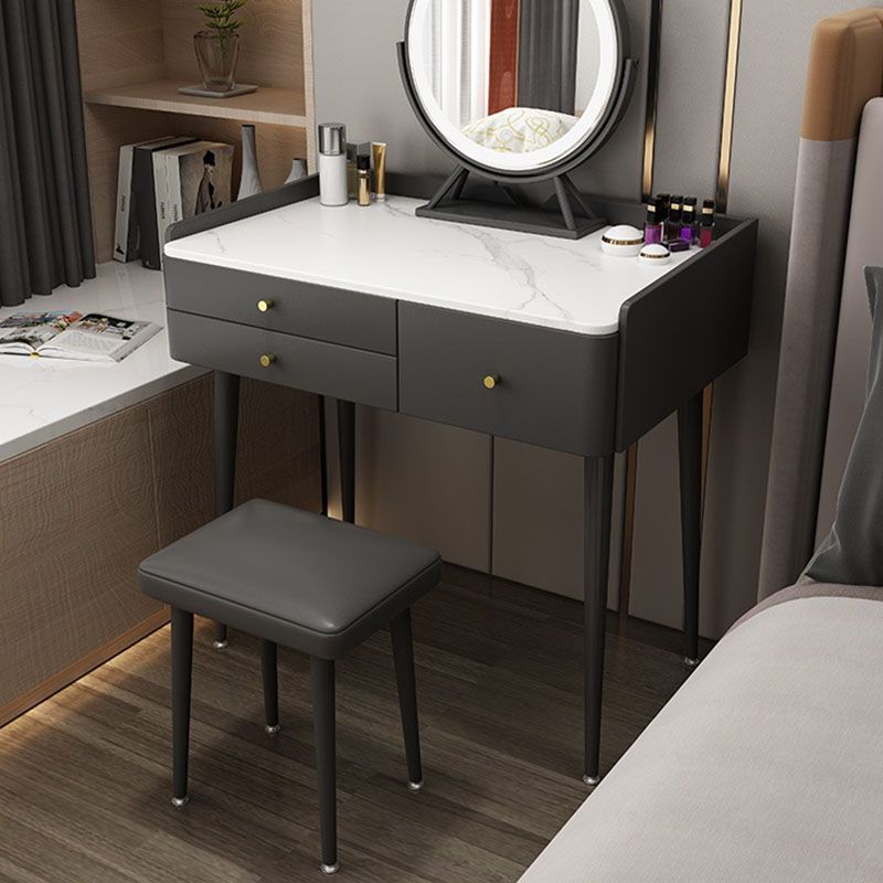 Make-up Eitelkeit mit 3 Schubladen mit Make-up-Tisch und Hocker zeitgemäß