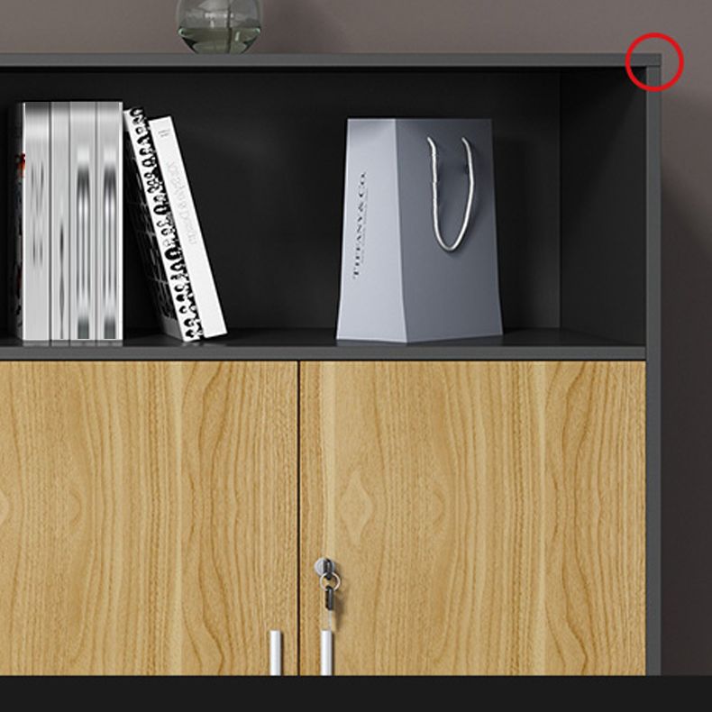 Archivo de madera de archivos lateral moderno de mediados de siglo para la oficina de madera para la oficina en casa