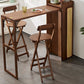 Industrial Rectangle Wood Counter Table 1/2/3 Pieces Bar Table Set for Living Room