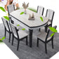 7 Pcs Modern Dining Room Set with Round Table and 4 Legs Base Dining Set with Armless Chairs Clearhalo 'Dining Room Sets' 'Dining Tables & Seating' 'dining_room_set' 'furn' 'furn_dining_room_set' 'Furniture' 'furniture_dining_room_set' 'Kitchen & Dining Furniture' 'kitchen&dining_furn' 'kitchen' 1200x1200_2d826c8b-8e8b-4e82-88d5-ce99c0fb79b2