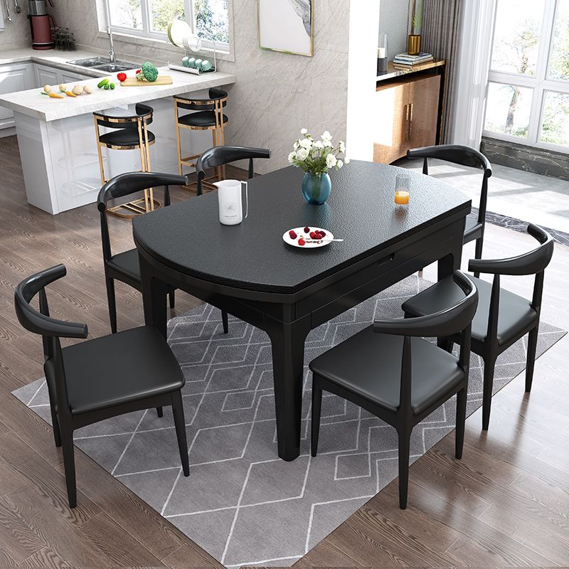 Modern Scalable Stone Dining Table Rubber Legs for Dining Room Clearhalo 'Dining Tables & Seating' 'Dining Tables' 'dining_table' 'furn' 'furn_dining_table' 'Furniture' 'Kitchen & Dining Furniture' 1200x1200_2d84a612-e0e6-4cbe-93f5-0dc3a3fbceb0