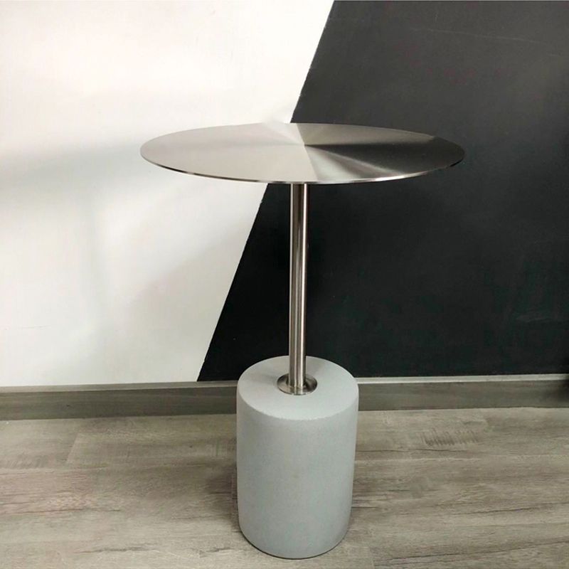 Mid-Century Modern Pedestal Metal Coffee Table Round Top Shape Cocktail Table Clearhalo 'Coffee & Accent Tables' 'Coffee Tables' 'coffee_tables' 'furn' 'furn_coffee_tables' 'Furniture' 'Living Room Furniture' 1200x1200_2d84cf72-49e0-496d-b8fc-36a902a1cbb4