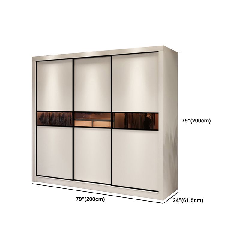 白いエンジニアリングされた木製のワードローブクローゼットベッドルーム用の現代的なワードローブ