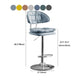Scandinavian Metal Barstool Adjustable Low Back Leather Barstools in Matte Finish Clearhalo 'Bar Furniture' 'Bar Stools' 'bar_stools' 'furn' 'furn_bar_stools' 'Furniture' 'Kitchen & Dining Furniture' 1200x1200_2d86489b-eca8-4ffe-a347-42494ae8f116