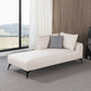 Nordic Style Chaise Solid Color Chaise Lounge Chair with Recessed Arms