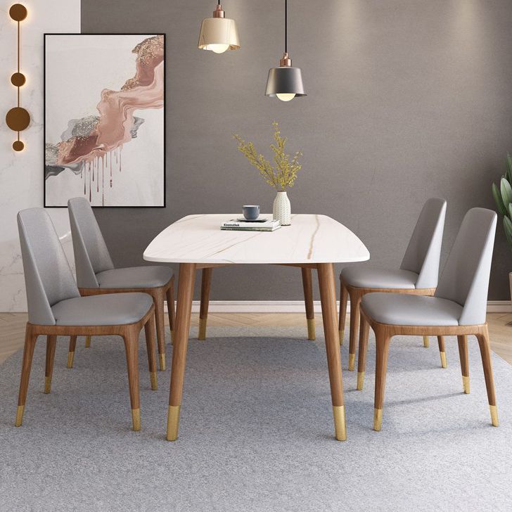 Simple White Rectangle Shape Dining Table Sintered Stone Standard Dining Table for Kitchen Clearhalo ' dining_table' 'Dining Tables & Seating' 'Dining Tables' 'furn' 'furn_dining_table' 'Furniture' 'furniture_dining_table' 'Kitchen & Dining Furniture' 'kitchen&dining_furn' 'kitchen' 'kitchen_dining_table' 1200x1200_2d874736-e23c-44b8-9a22-8f26e53bc18e