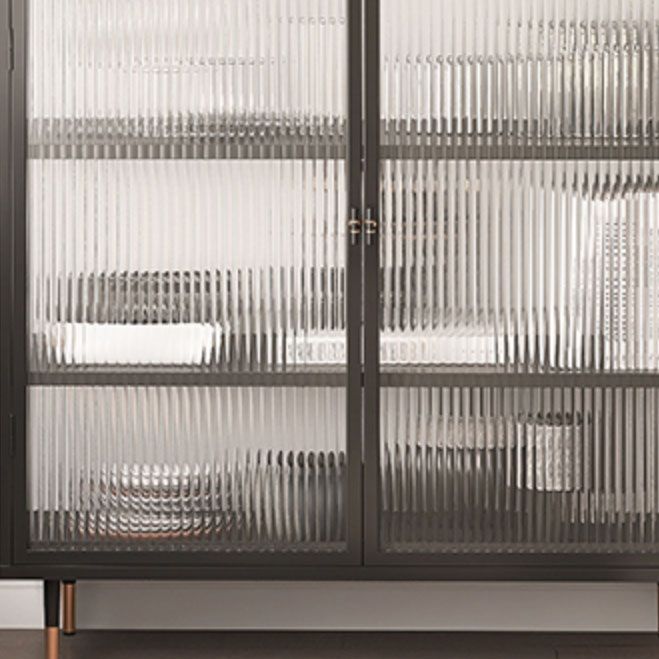 Mobile contemporaneo porte in vetro mobile in metallo con porte