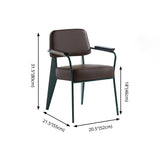 Scandinavian Home Arm Chair Open Back Metal Upholstered Dining Room Chair Clearhalo ' kitchen&dining_furn' 'Dining Chairs' 'Dining Tables & Seating' 'dining_chair' 'Furniture' 'furniture_dining_chair' 'Kitchen & Dining Furniture' 'kitchen' 1200x1200_2d87fd2f-652e-4f51-82a5-f9835183ac8c