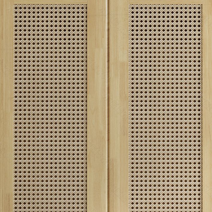 Moderno guardaroba in legno in legno in legno autoportante.