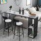 Table de barre rectangulaire de style moderne, table en pierre stockable pour le salon