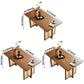 Rectangle Wood Dining Table Modern White Oak Table in Walnut with Double Pedestal Clearhalo ' dining_table' 'Dining Tables & Seating' 'Dining Tables' 'furn' 'furn_dining_table' 'Furniture' 'furniture_dining_table' 'Kitchen & Dining Furniture' 'kitchen&dining_furn' 'kitchen' 'kitchen_dining_table' 1200x1200_2d8a67ac-1e63-4db1-86a7-e3fe07c035d7
