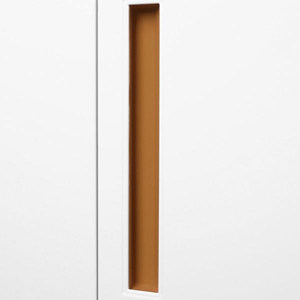 Hinged Wardrobe Armoire with Garment Rod Steel Wardrobe Cabinet