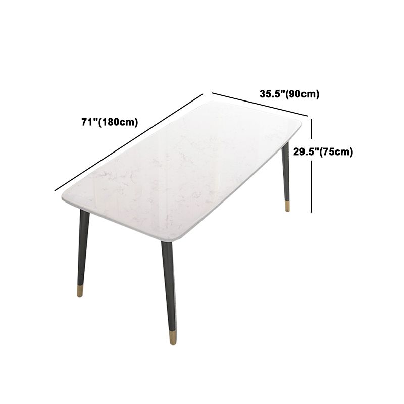 Modern Dinette Set 1/4/5 Pieces Rectangle White Marble Dining Table Set Clearhalo 'Dining Room Sets' 'Dining Tables & Seating' 'dining_room_set' 'furn' 'furn_dining_room_set' 'Furniture' 'Kitchen & Dining Furniture' 1200x1200_2d8c5219-6f87-4367-b3c2-4a92e1f2a4e5