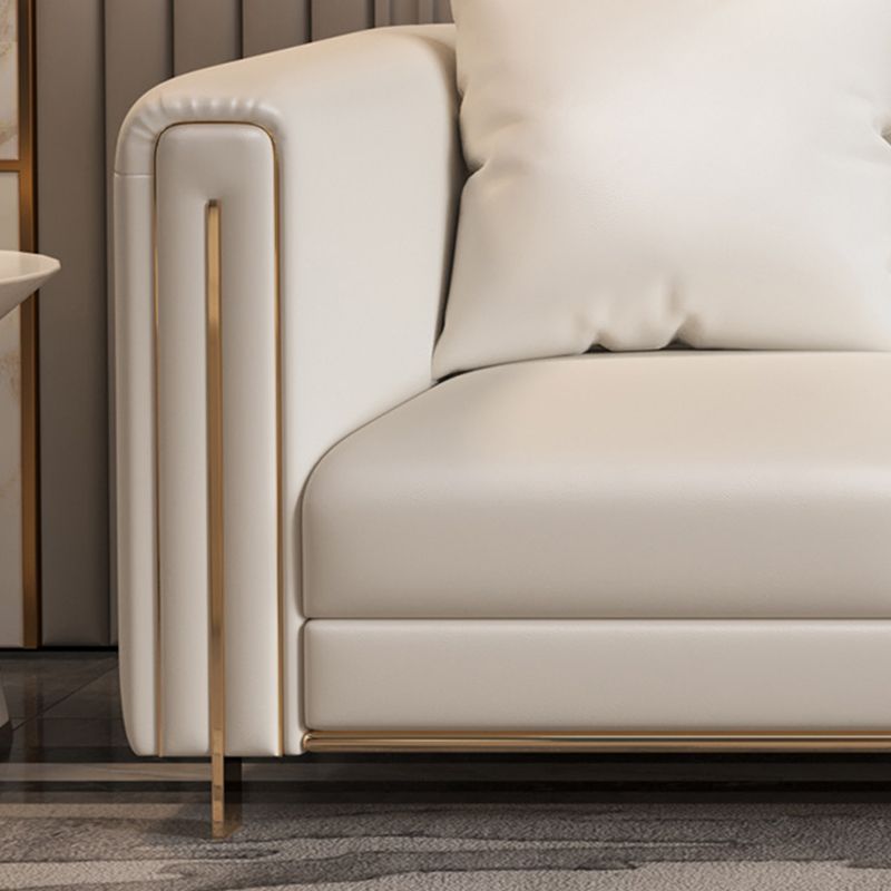 33.46 "Sofá estándar blancos de brazo de esmoquin de 33.46" para sala de estar para sala de estar