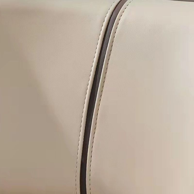 Contemporary Wingback Dining Chair PU Leather Armless Chair with Metal Legs Clearhalo 'Dining Chairs' 'Dining Tables & Seating' 'dining_chair' 'furn' 'furn_dining_chair' 'Furniture' 'Kitchen & Dining Furniture' 1200x1200_2d8f09cb-bf1b-4b18-88b5-800ec85f018f