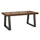 Simple Solid Wood Kitchen Dining Table Brown Rectangle Shape Dining Table with Double Pedestal Base Clearhalo ' dining_table' 'Dining Tables & Seating' 'Dining Tables' 'furn' 'furn_dining_table' 'Furniture' 'furniture_dining_table' 'Kitchen & Dining Furniture' 'kitchen&dining_furn' 'kitchen' 'kitchen_dining_table' 1200x1200_2d8fca43-c0a3-4669-ba1a-2a9c6e9928bc