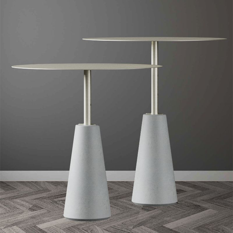 Mid-century Modern Cocktail Table Metal Silver/gold Top Round Coffee Table Clearhalo 'Coffee & Accent Tables' 'End & Side Tables' 'end_side_table' 'end_side_tables' 'furn' 'furn_end_side_tables' 'Furniture' 'furniture_end_side_table' 'Living Room Furniture' 1200x1200_2d90e5d7-3fab-4058-8d76-2c538c69d4ea