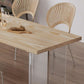 Mesa de comedor de madera sólida Mesa de comedor de lujo tradicional con base de pedestal doble
